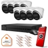 Zestaw monitoringu z łatwym montażem do domu biura 8 kamery FullHD