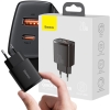 ŁADOWARKA SIECIOWA Baseus Compact Quick Charger CCXJ-B01 20W 1x USB-A 1x USB-C PD 3.0 QC 3.0 CZARNA