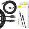 KABEL USB-C -> USB-C Baseus Cafule CATKLF-GG1 100cm 60W 3A PD 2.0 QC 3.0 CZARNO-SZARY W OPLOCIE