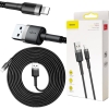 KABEL USB-A -> Lightning / iPhone Baseus Cafule CALKLF-RG1 300cm Apple 2A CZARNO-SZARY W OPLOCIE