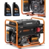 ZESTAW AGREGAT PRĄDOTWÓRCZY DAEWOO GDA 7500E-3 6.0kW + 2x GENERATOR OIL SAE 10W-30 DWO 600