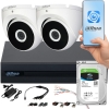 Zestaw monitoringu Dahua COOPER XVR 1TB 2x Kamera kopułkowa FullHD
