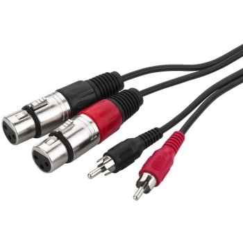 Kabel połączeniowy audio 2 x wtyk RCA na 2 x gniazdo XLR MCA-127J 1m