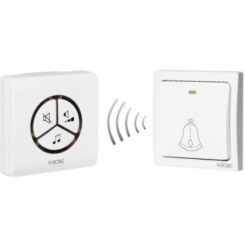 Dzwonek bezprzewodowy VIRONE DB-3 bezbateryjny przycisk,learning system,80m
