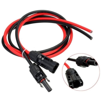 Zestaw 2x5m kabli solarnych 1x4mm2 zakończonych konektorami MC4