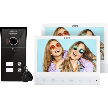 WIDEODOMOFN EURA VDP-80C5 2-rodzinny, biały