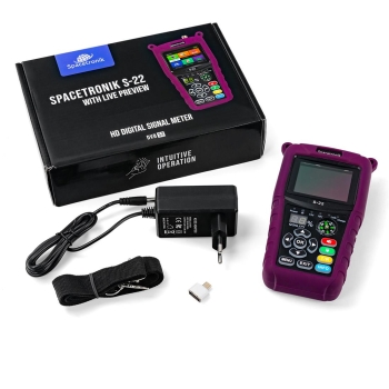 Miernik satelitarny Spacetronik S-22 DVB-S2/S2X IPTV M3U H.265
