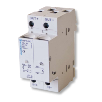 Podstawa bezpiecznikowa na wkładki topikowe 2 gniazda, JEAN MUELLER, DC 10X38 Z10-TL2/DC1000V/E