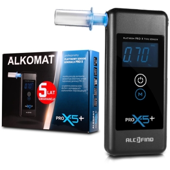 Alkomat Alcofind Pro x-5+ 5 lat gwarancji, 24mc serwisu