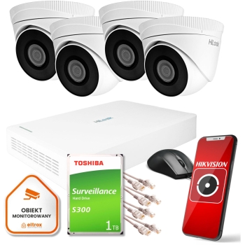 Zestaw monitoringu Hilook by Hikvision 4 kamer 1TB dysk