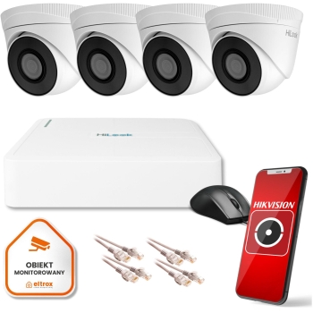 Zestaw monitoringu Hilook 4 kamer IP IPCAM-T5