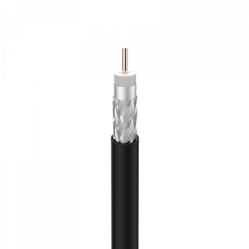 KABEL KONCENTRYCZNY Televes T-100 PE Fca KLASA A - 1m czarny
