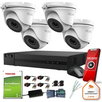 Zestaw monitoringu Hilook 4 kamer TVICAM-T2M dysk 1TB