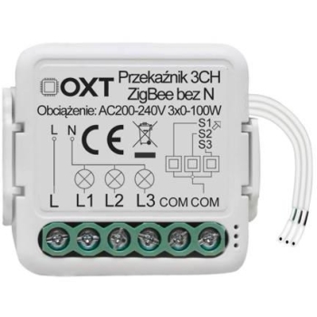 Moduł OXT mini 3 obwódy ZigBee bez N Tuya