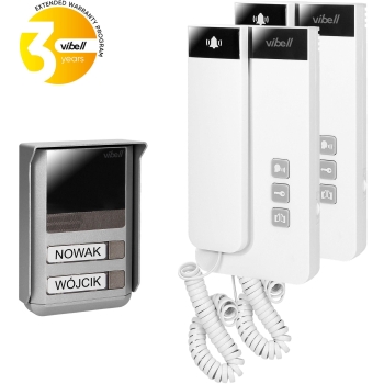 Domofon dwurodzinny 2-żyłowy Vibell OR-DOM-SL-924