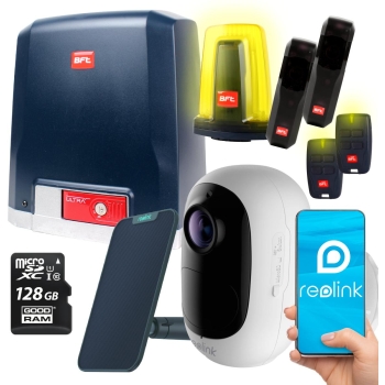 Zestaw BFT DEIMOS ULTRA BT A600 FRA z kamerą i panelem solarnym do bram przesuwnych