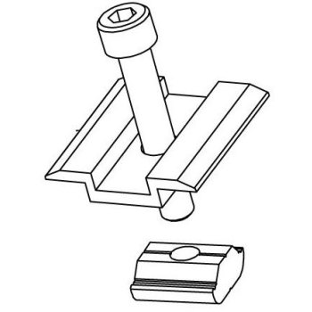 KLEMY ŚRODKOWE KLIK 35 - 40mm, 6 SZTUK CZARNE, CORAB XFS_K002.8