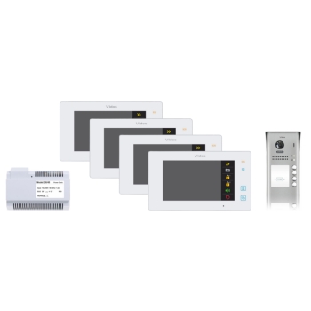 Wideodomofon 4-rodzinny VIDOS DUO 4 x M1021W / S1104A