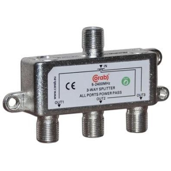 ROZGAŁĘŹNIK-SPLITER 5-2400 Mhz CORAB 3 DROŻNY Z PRZEJŚCIEM NAPIĘCIA