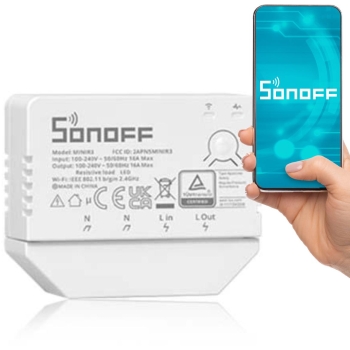 SONOFF Inteligentny przełącznik Wi-Fi 1-kanałowy MINIR-3
