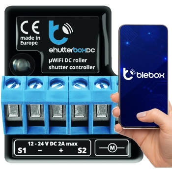 BLEBOX shutterboxDC - STEROWNIK ROLET 12-24V DC