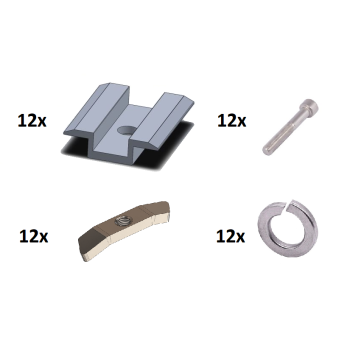 Pudełko z klemami środkowymi srebrnymi 12 kpl, CORAB XPF_WSET007A
