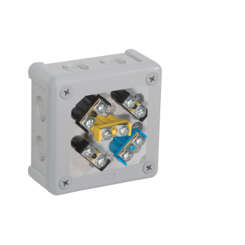 Puszka natynkowa z zaciskami 12 wlotów VIPLAST VP-41 SZARA IP55 98x98x42mm 041-53