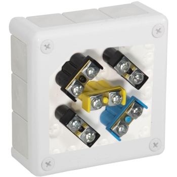 Puszka natynkowa z zaciskami 12 wlotów VIPLAST VP-51 BIAŁA IP55 118x118x46mm 051-51