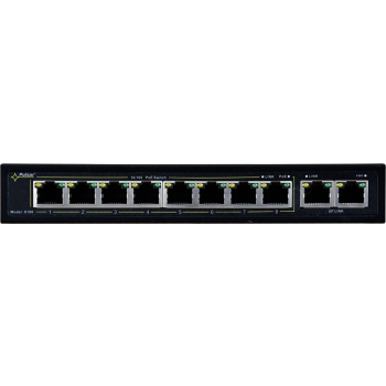 SWITCH POE PULSAR S108 10-PORTÓW (8xPoE + 2xUPLINK)  IEEE 802.3af/at, 48VDC / 30W/port (PoE+) 120W