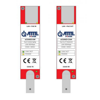 Zestaw aktywnych konwerterów do transmisji Ethernet oraz PoE xCOAX3-SET