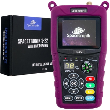 Miernik satelitarny Spacetronik S-22 DVB-S2/S2X IPTV M3U H.265