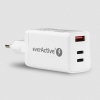 ŁADOWARKA SIECIOWA everActive GaN SC-650Q 65W 2xUSB-C 1xUSB-A PD PPS QC4+