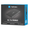 Zewnętrzna obudowa dysku Natec Rhino SATA 2.5cala USB 2.0 Slim (Czarny)