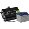 ZESTAW PRZETWORNICA Green Cell 12V->230V 300W/600W CZYSTY SINUS + AKUMULATOR AGM 12V 45Ah