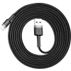KABEL USB-A -> Lightning / iPhone Baseus Cafule CALKLF-CG1 200cm Apple 1.5A CZARNO-SZARY W OPLOCIE