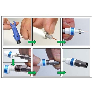Wtyk antenowy IEC Cabelcon na przewód RG-6/Triset-113 