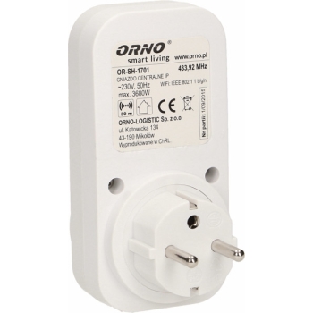 Centrala systemu OR-SH-1701 gniazdko sterowane bezprzewodowo ORNO Smart Living