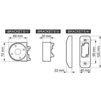 SATEL UCHWYT KULOWY BRACKET E-5 GY DO CZUJEK OPAL GY/AOD-210 GY (SZARY)