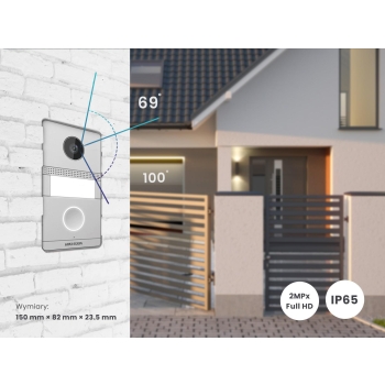 ZESTAW WIDEODOMOFONOWY HIKVISION DS-KIS101-P (Flush)