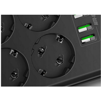 Listwa zasilająca 6 Gniazd + 4x USB Przedłużacz
