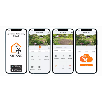 Kamera IP Orllo E7 PRO SIM solarna zewnętrzna bezprzewodowa obrotowa 3MP + Karta SD 32Gb