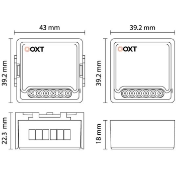 Moduł OXT mini 3 obwódy ZigBee bez N Tuya