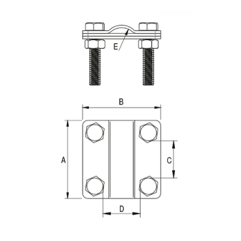 Złącze uniwersalne uziomu, odgałęźne na pręt OG Elko-Bis
