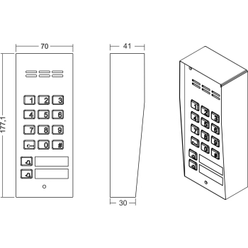 ACO COMO-PRO-A3 panel podtynk 3-lokatorski