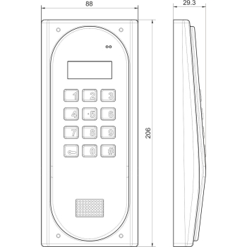 ACO CDNP6ACC GR CENTRALA DOMOFONOWA grzałka LCD. RFID MASTER