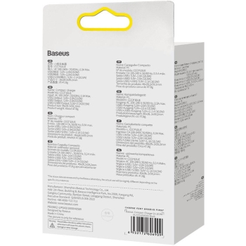 ŁADOWARKA SIECIOWA Baseus Compact Charger CCXJ010201 10.5W 2x USB-A CZARNA