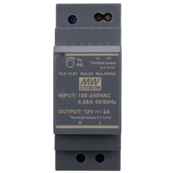 ZASILACZ IMPULSOWY NA SZYNĘ DIN MEAN WELL HDR-30-12 12V/30W/2A