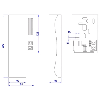 ACO INS-UP UNIFON - 2 przyciski, dodatkowy funkcyjny, magnetyczne odkładanie słuchawki
