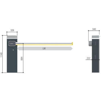 Szlaban CAME GARD GT4 - zestaw do 4 metrów