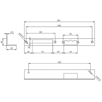 SZYLD ELEKTRA KĄTOWY DŁUGI LEWY MAL.